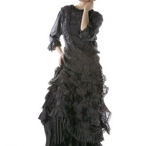 Magnolia‎ Pearl Midnight Hyacinth dress linen silk gray